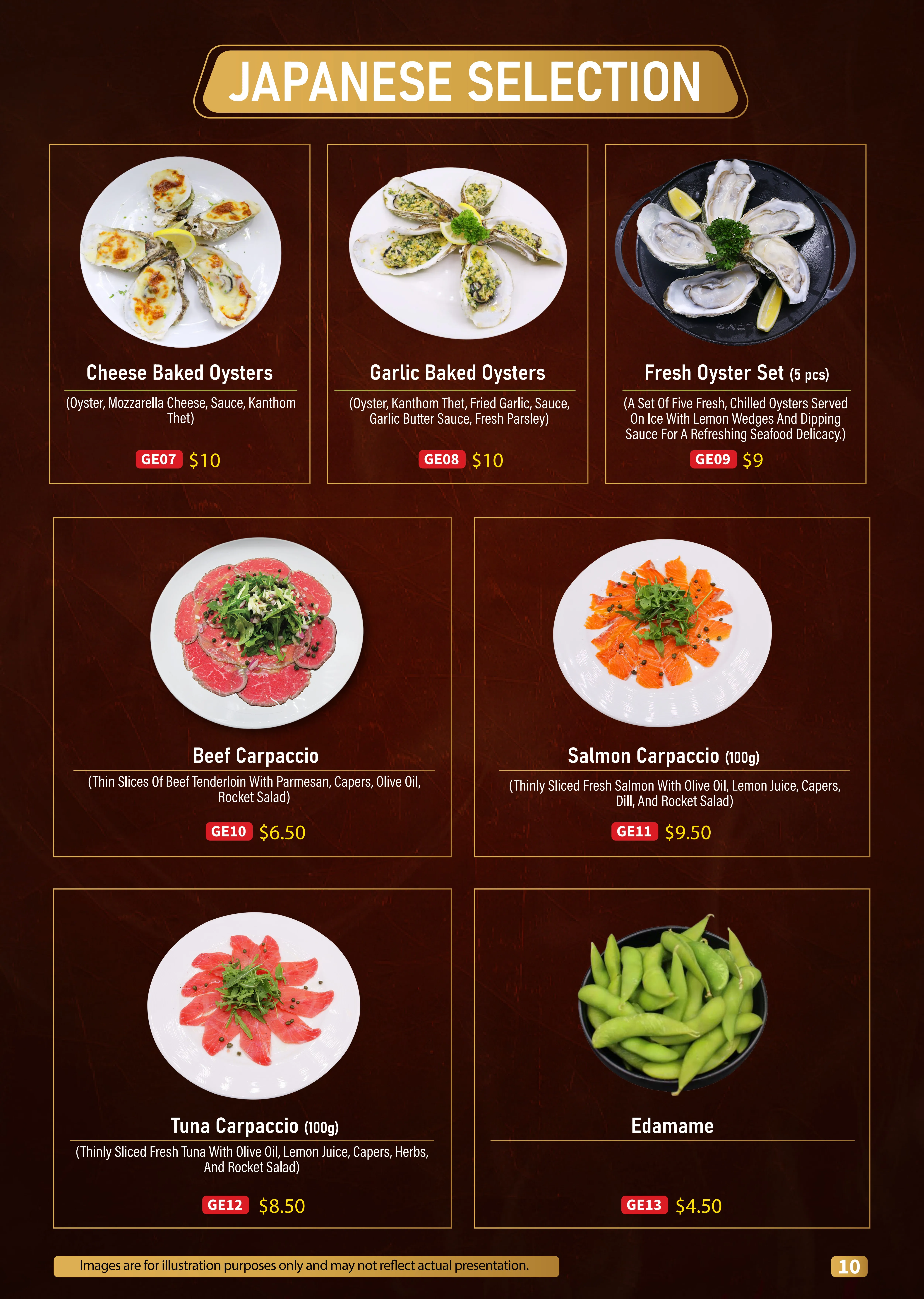 Japanese Selection Menu 2